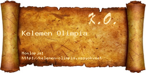 Kelemen Olimpia névjegykártya