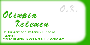 olimpia kelemen business card